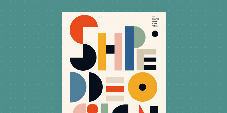 Geometric shape poster—shapes as the repeatable layer of brand visual language.
