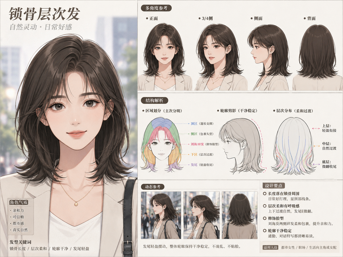 Soft Collarbone Layer Hair